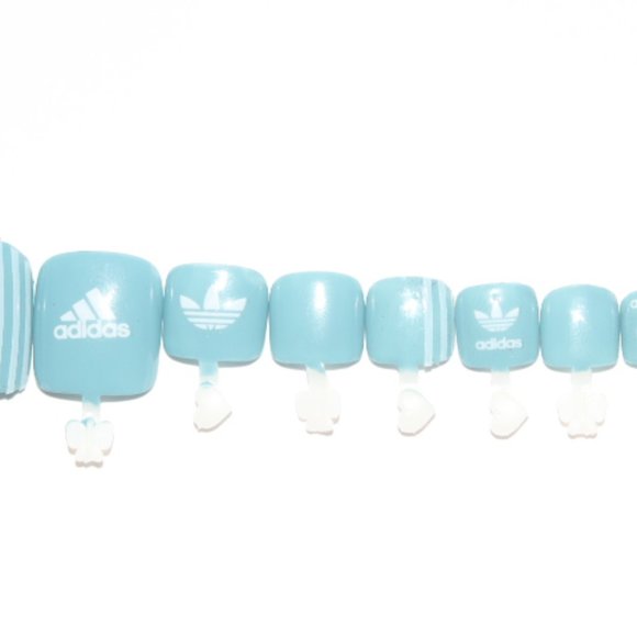 ADIDAS old school track suit inspired- press ons - Picture 4 of 5